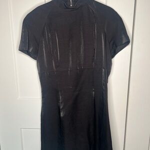 Jerome L'Huillier Vintage Mock Neck Wool Blend Dress Women's size 40 EU 8 US